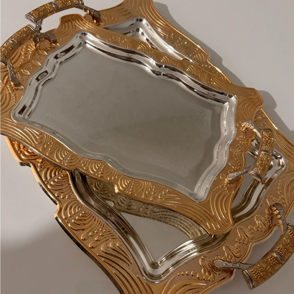 Elegant Gold and Silver trays